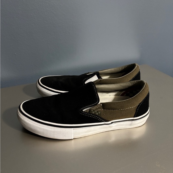 Vans Skate Slip-On "Black/Olive" Sneakers - Picture 5 of 7
